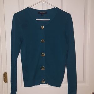 Ellen Tracy teal cardigan